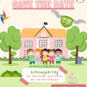 4. Klassen: Einladung zum Schnuppertag – Save the Date!
